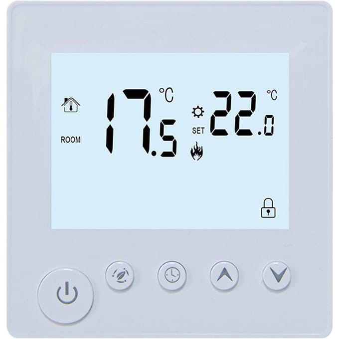 Temperatuurregelaar LCD-achtergrondverlichting Weektijd Binnentemperatuurweergave Doel K1RH3A