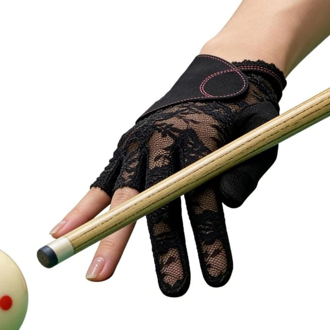 Biljart Handschoen - Poolhandschoen Dames - Precisie Stoten - Kant Verbeterd Ontwerp - Ca. 17 cm Lengte - Roze