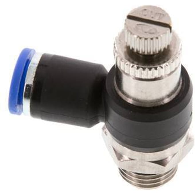 L-stuk Regelventiel 8 mm - G1/4'' Regeling-Uit Messing/Nylon