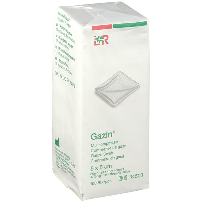 Lohmann & Rauscher Gazin 5x5cm 18500 100 Compressen