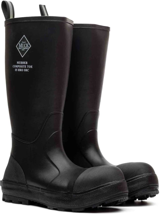 Muck Boot Mudder Tall Safety | Zwart - Regenlaarzen - Maat 39 -