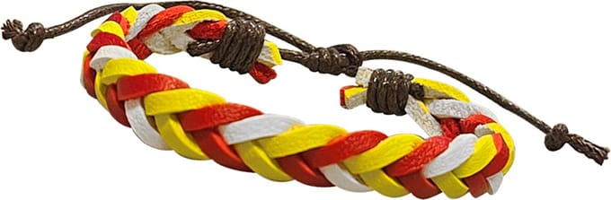 Fjesta© Oeteldonk leren armband - Gevlochten