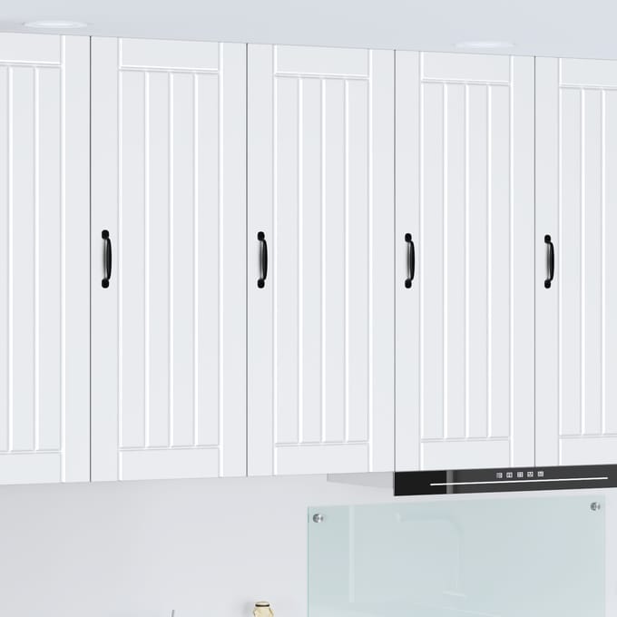 vidaXL - Wandkast - LUCCA - Wit - 40 - x - 31 - x - 100 - cm - Bewerkt - hout