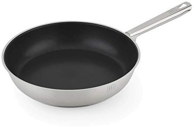 Premium Koekenpan van Roestvrij Staal met Teflon - 26 cm