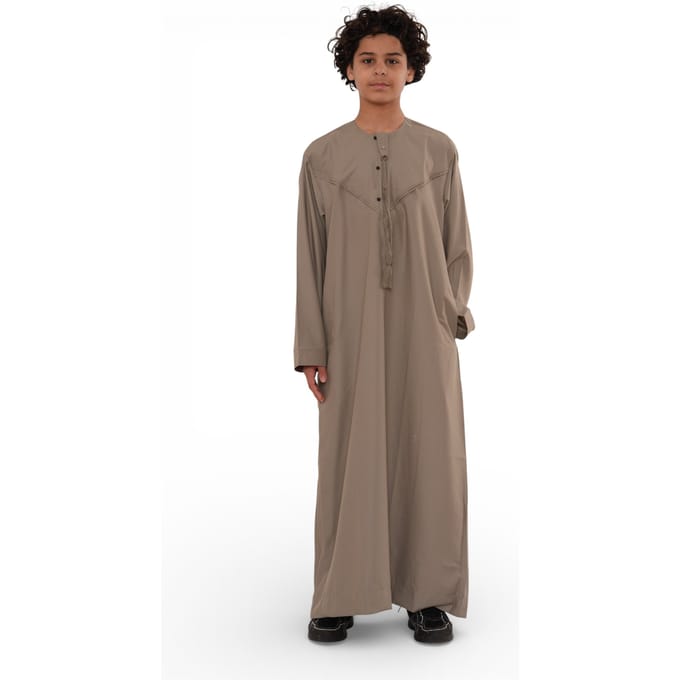 Kinderen jongens Eid Beige Marokkaanse Jubba Robe Djellaba Ramadan Eid Thobe - K-HM11