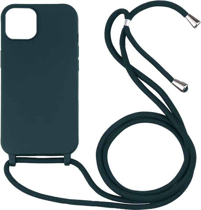 Hoesje geschikt voor iPhone 17 Pro Max - Backcover - Koord - Softcase - Flexibel - TPU - Groen