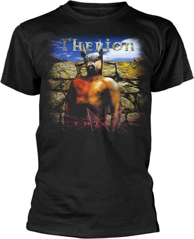 Therion Heren Tshirt -L- Theli Zwart