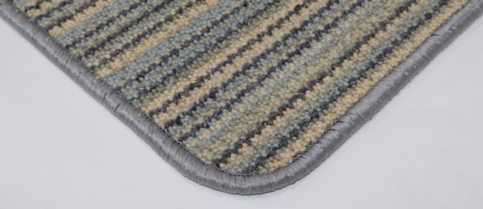Wollen - Vloerkleed - Loper - Barbara - blauw - licht blauw - beige - 65x170cm