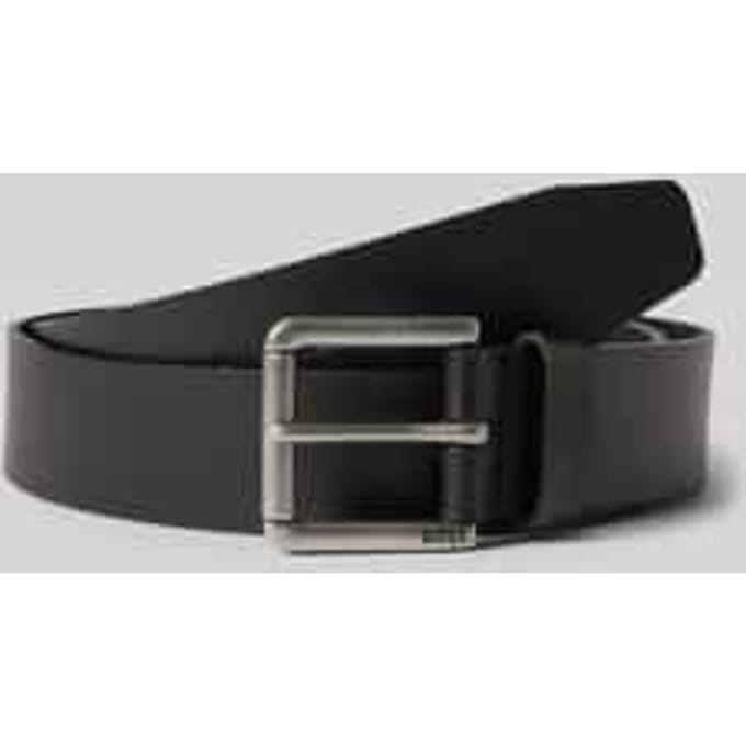 BOSS Leren Riem Joris Sz40 Leather Belt W105 Black Zwart