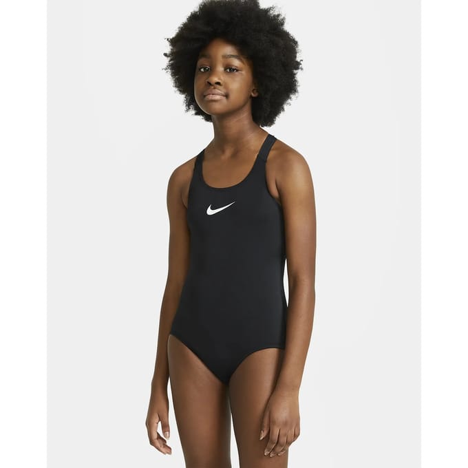 Nike Meisjes Badpak Racerback Solid Zwart