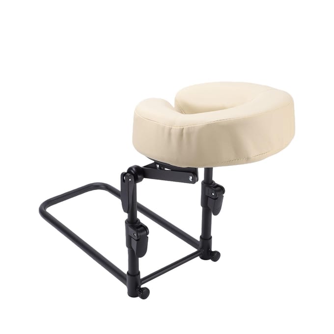 Massage Hoofdsteun voor Bed Gezichtskussen Massage Stand Gezichtsbed Hoofdsteun met Armsteun Plank beige