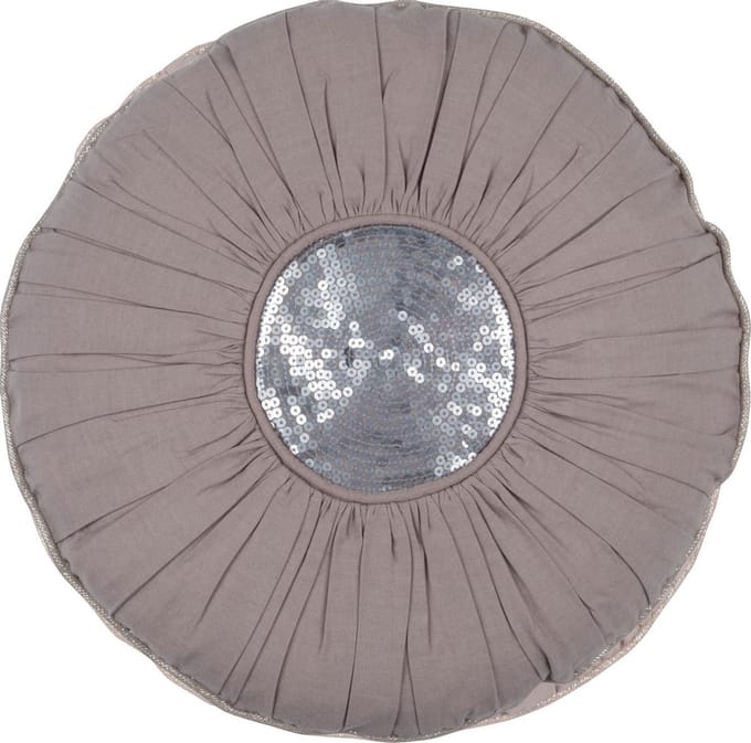 WALRA Mette - Sierkussenhoes - 40 rond - Grijs