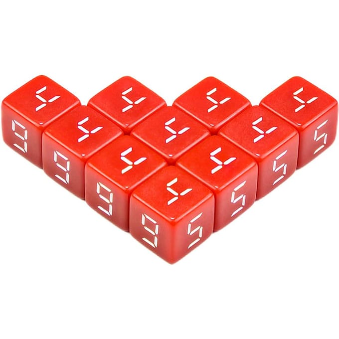 Dés Numériques D6 Cube à 6 Faces 16mm Acrylique 10 pièces pour Poker Jeu de Cartes Table de Jeu