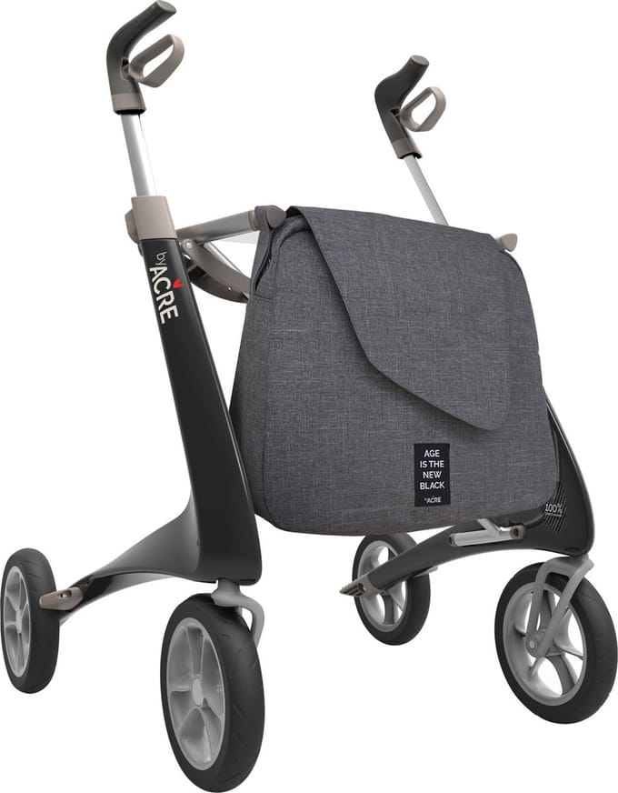 Ultralight Carbon Rollator Zwart - Large