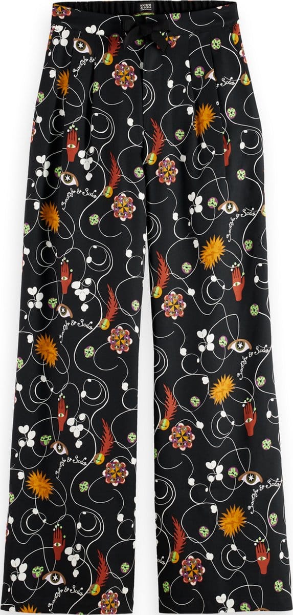 Scotch & Soda ELENI WIDE LEG PYJAMA PANT Dames Broek - Maat M-32