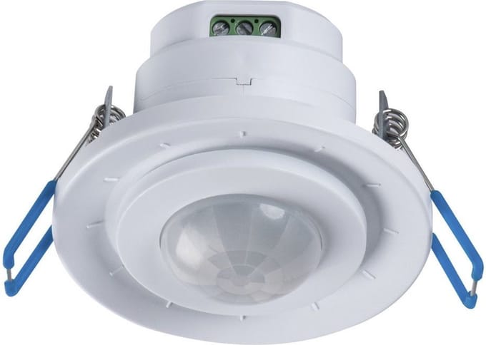 Kanlux S.A. - Bewegingssensor inbouw 360° - IP20 - PIR infrarood bewegingsmelder - 230V max. 800W - Kantelbaar - Wit