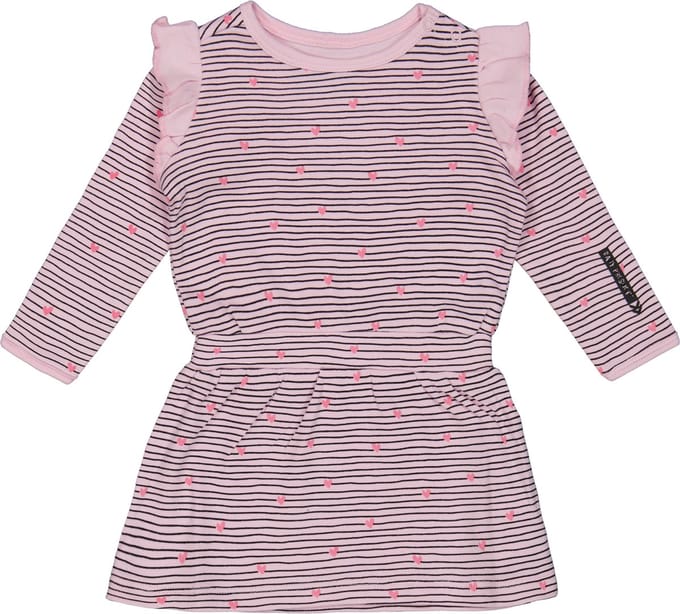4PRESIDENT Meisjes jurk - Stripe AOP Pink - Maat 62 - Meisjes jurken