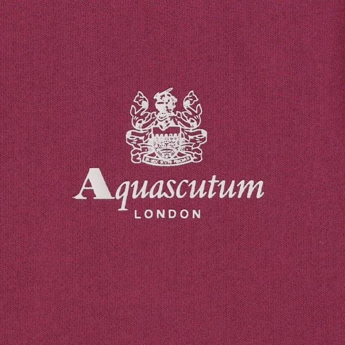 Aquascutum Active Small Logo Bordeaux Sweatshirt