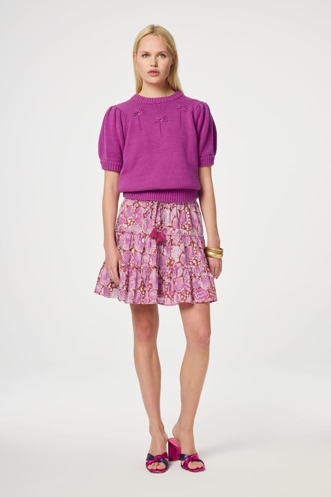 Fabienne Chapot Raf Pullover Pink Punch Maat: M | Sweaters Outlet | Dames | Paars