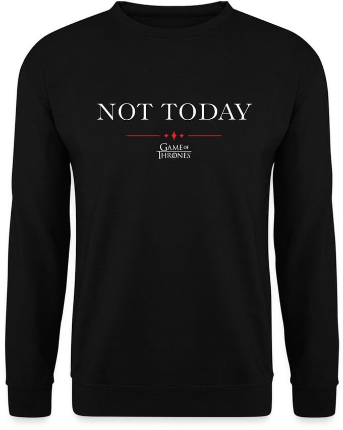 Game Of Thrones Not Today Citaat Sweater Heren