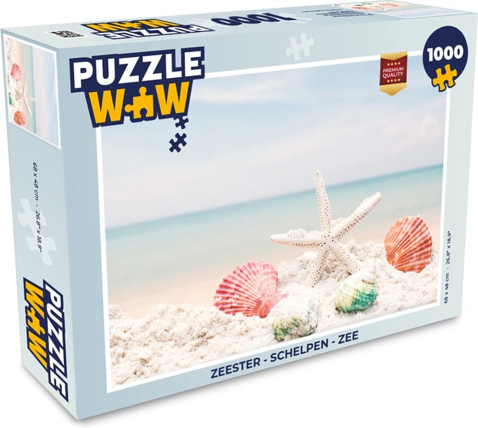 Puzzel Zeester - Schelpen - Zee - Legpuzzel - Puzzel 1000 stukjes volwassenen