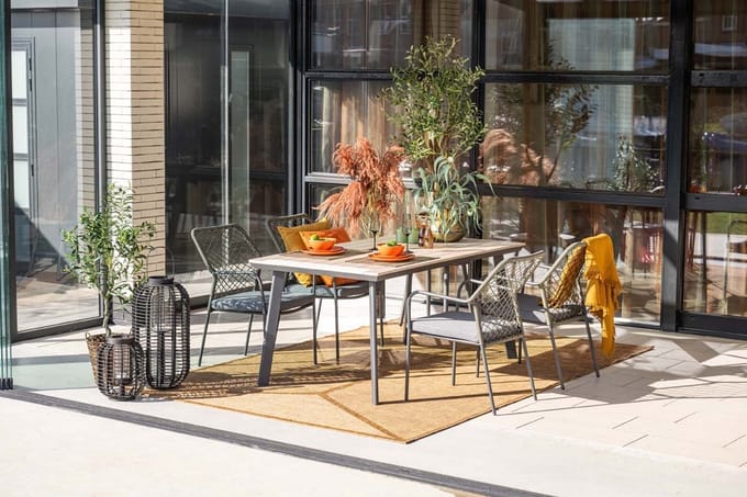 5-delige tuinset Dido tuinstoelen mosgroen - Vigo tafel