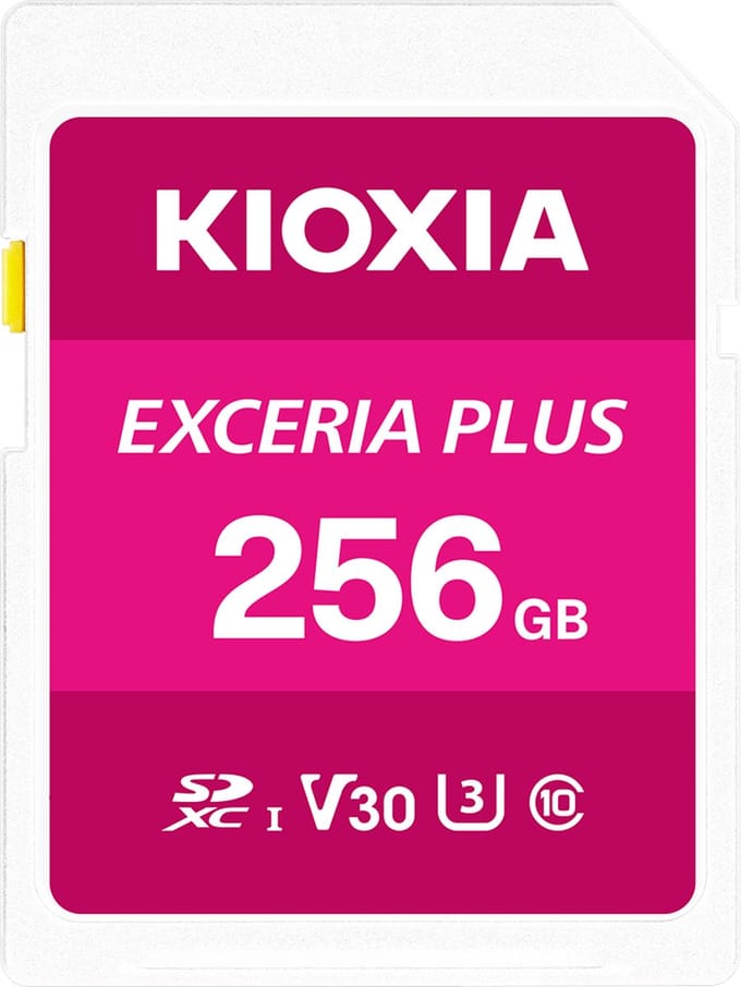 Kioxia EXCERIA PLUS SDXC-kaart 256 GB UHS-I, v30 Video Speed Class