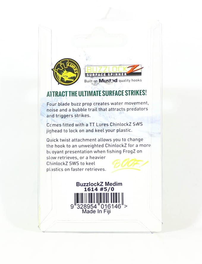 Tackle Tactics TT Buzzlockz Medium 5/0 1/pak (6146) yellow