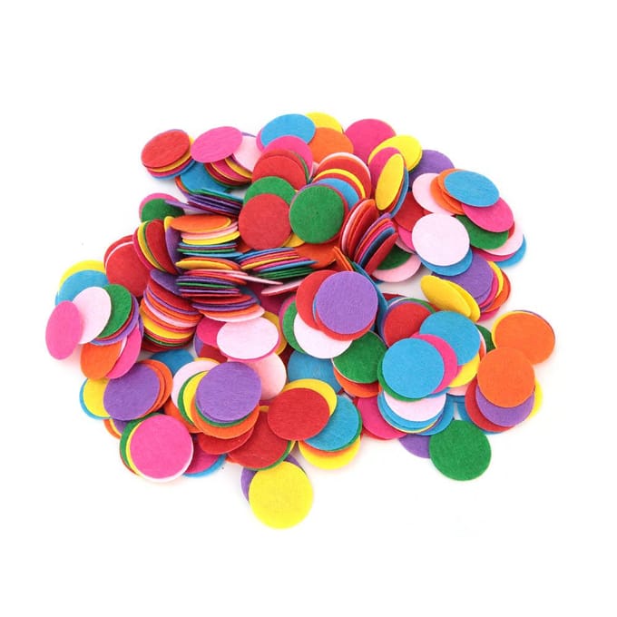 Feutre Forme Ronde Coussin Paillettes Fête Mariage Décoration de Table Accessoire DIY 200pcs