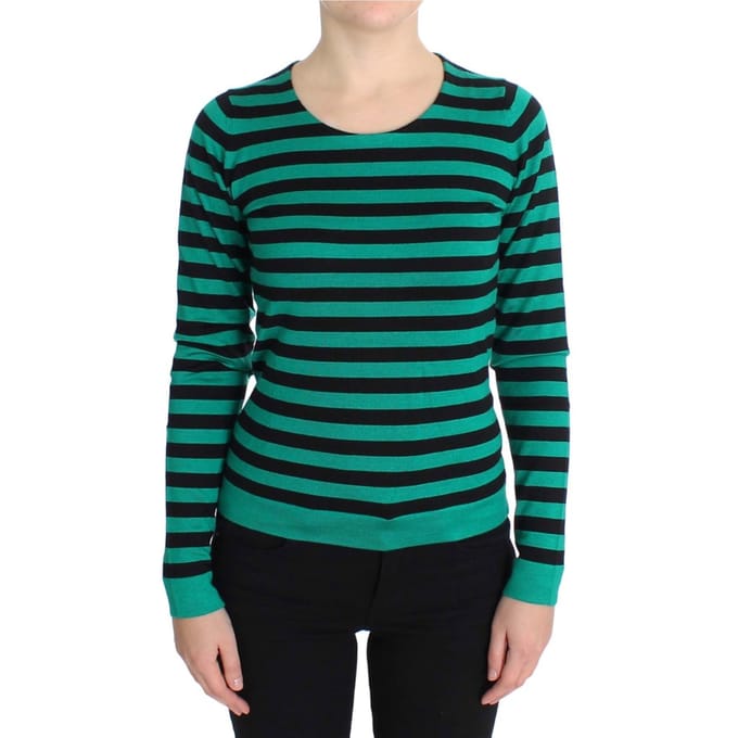 Gestreepte Gebreide Langetermijn Pullover
