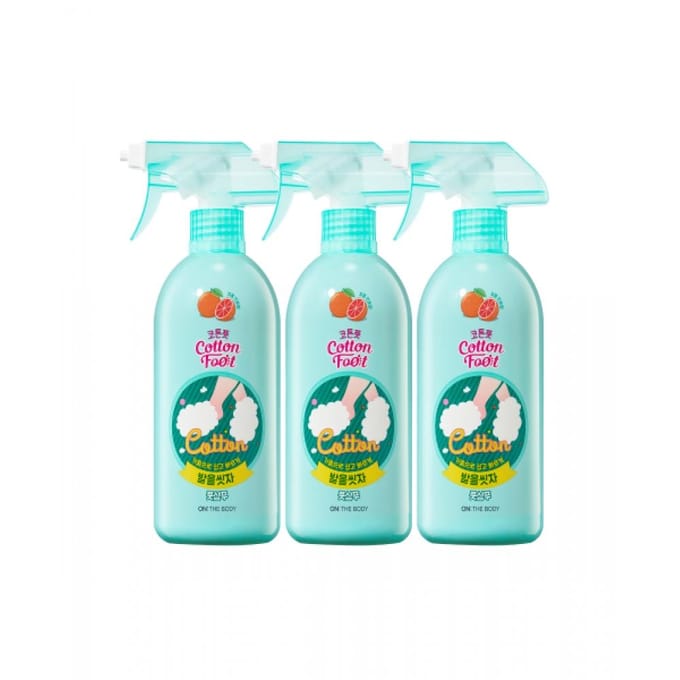 Onthebody Coton Pied Laissons Laver Shampoing pour Pieds Pamplemousse 385ml 3 Pièces none white