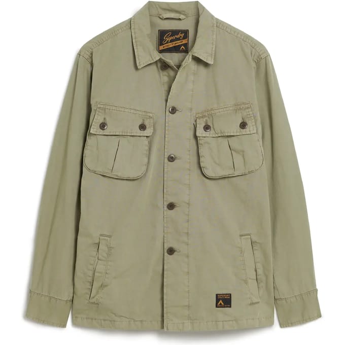 Superdry Militaire Overshirtjas Khaki Grootte: M