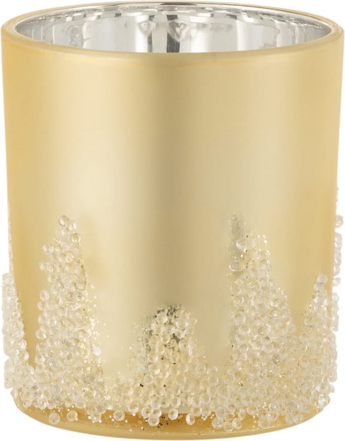 J-Line windlicht Suiker - goud - large - 2 stuks