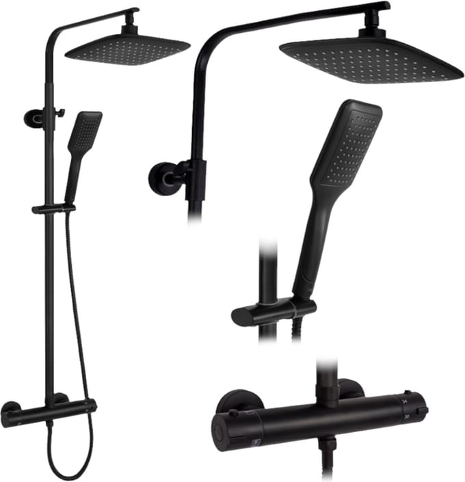Rea Tom Regendouche Zwart 120cm