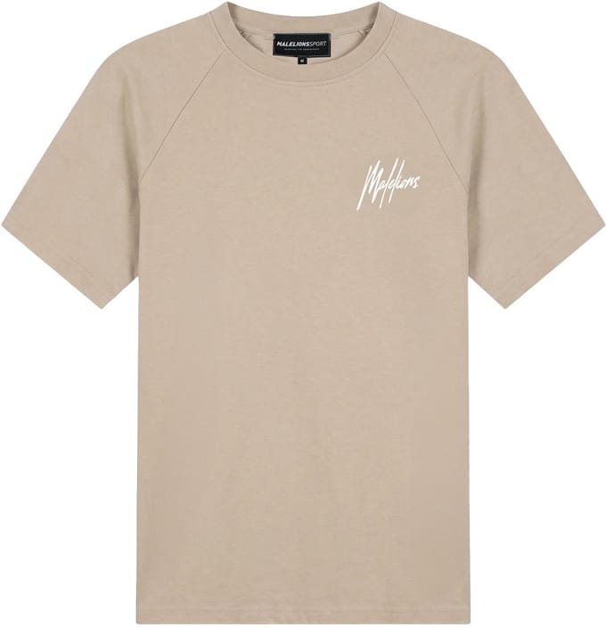 Malelions sport logo raglan t-shirt in de kleur ecru.
