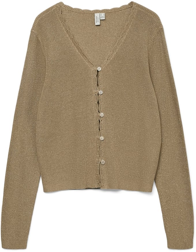 VERO MODA - VMLEXIE SHINE LS V-NECK CARDIGAN BTQ - Dames - Cardigans