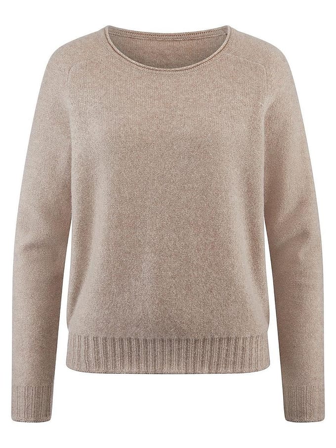 Trui ronde hals Van Peter Hahn beige
