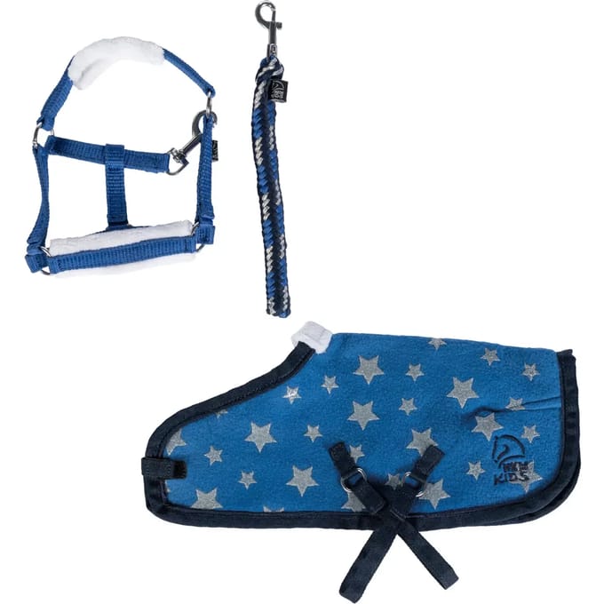 Miniature set voor pluchen pony kind HKM Kids Cuddle Pony