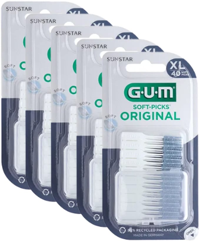 GUM Soft-Picks Original X-Large - 5 x 40 stuks - Voordeelverpakking