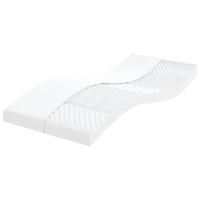 vidaXL - Schuimmatras - 7 - zones - hardheid - 20 - ILD - 100x220 - cm - wit