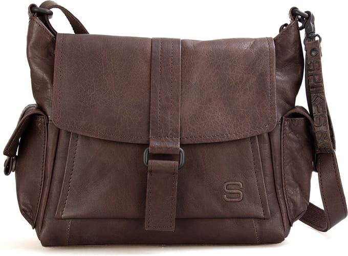 Leren Crossbodytas - June - Mud