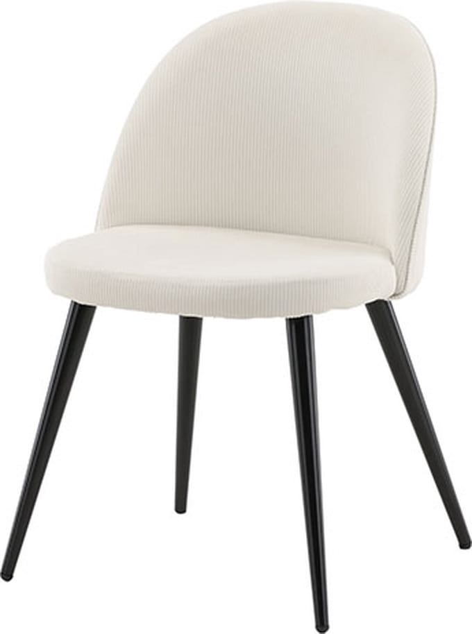 Skagen eetkamerstoel fluweel beige,zwart.