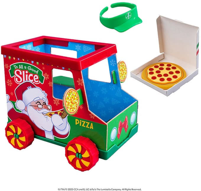 Elf On The Shelf speelgoedauto - Pizza Truck voor kinderen.
