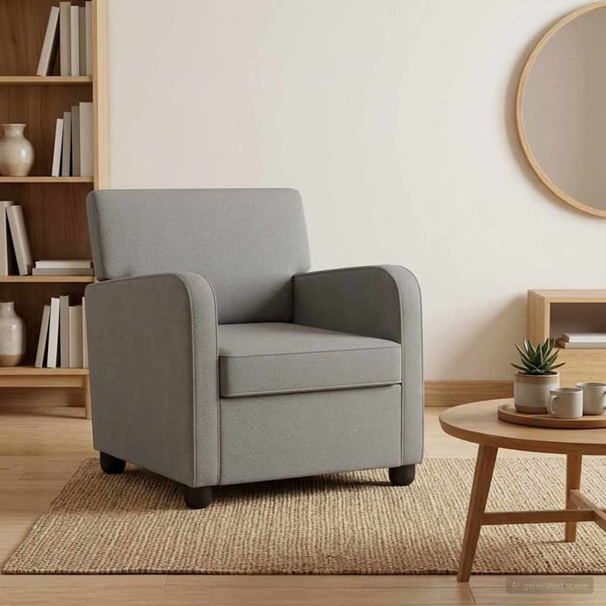 vidaXL - Fauteuil - Donkergrijs - fluweel