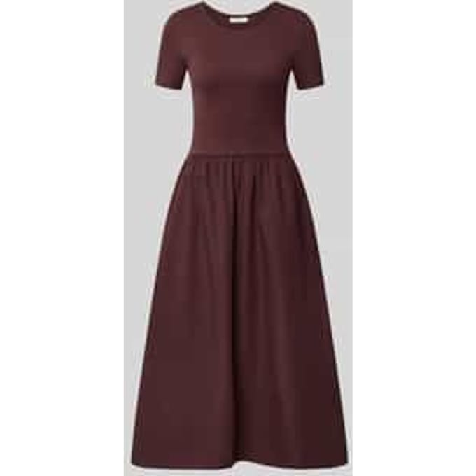 slim fit vrijetijdsjurk van katoenmix