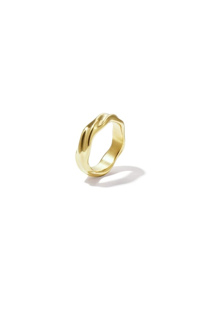 Bijoutheek Ring (Sieraad) Bold Twist Maat 17 Goudkleurig