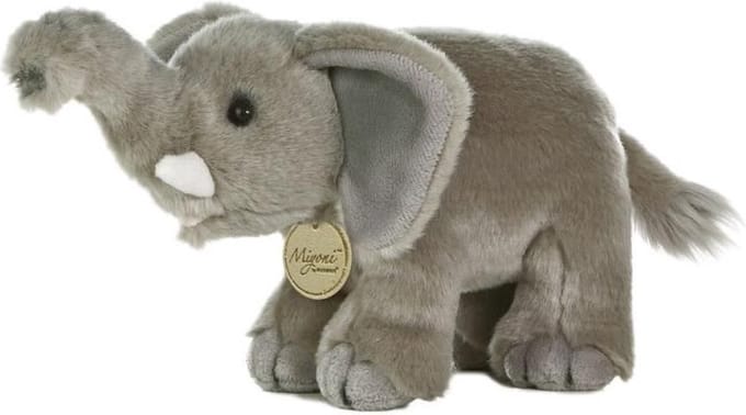 Aurora olifant knuffel Miyoni 28 cm pluche grijs