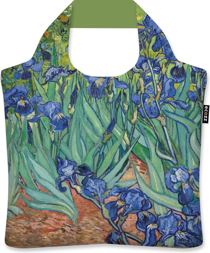 Ecozz tas - Irises - Vincent van Gogh - met rits - 46x41 cm