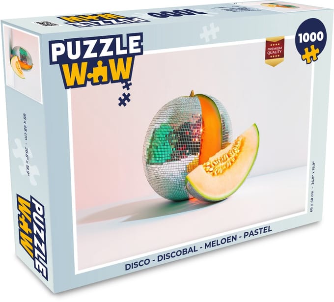 Puzzel Disco - Discobal - Meloen - Pastel - Legpuzzel - Puzzel 1000 stukjes volwassenen