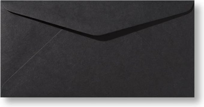 Envelop 11 x 22 cm Zwart 60 stuks